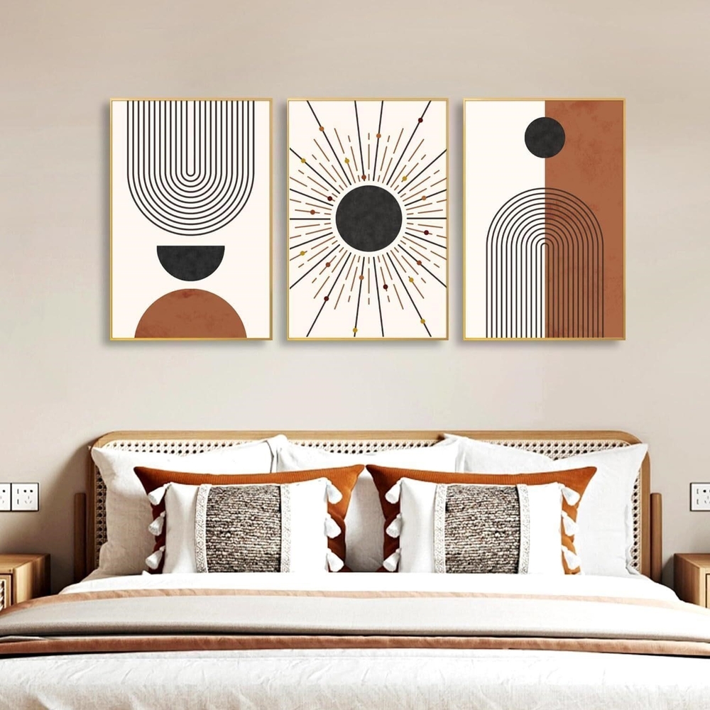 Abstract Geometric Wall Art Set - Picture 3 of 3